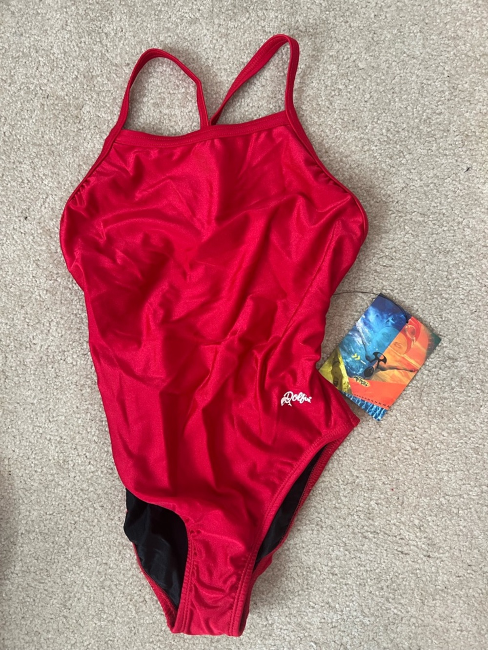 Dolfin Solid Red Women's One-Piece Swimsuit